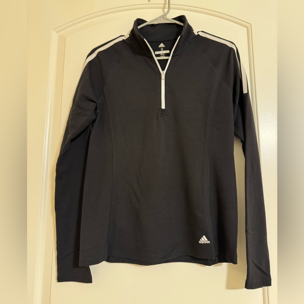 Adidas Women’s Black and White Golf Quarter Zip